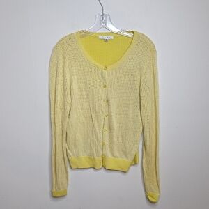 Cabi Women's Yellow Sweater Cardigan Sz MEDIUM